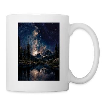 Voie lactée au-dessus des montagnes - Mug blanc - blanc - Droite
