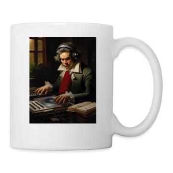 Klassische Vibes Mozart DJ - Tasse - Weiß - Rechts