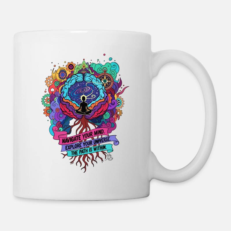 Méditation cosmique - Mug blanc - blanc
