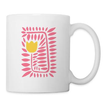 Tulip yellow and pink  - Tasse - Weiß - Rechts