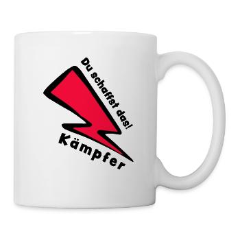 Kämpfer - Du schaffst das - Glücksbringer - Tasse - Weiß - Rechts