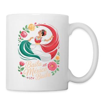 Folklore Tanz Mexiko Mexikanische Frau - Tasse - Weiß - Rechts