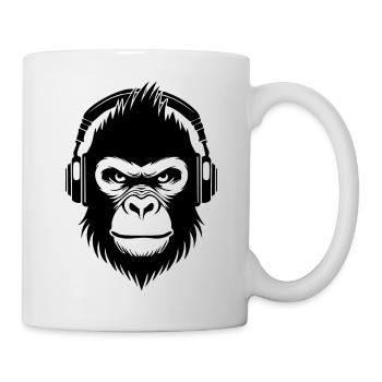 Wild Monkey Head Lace Hair Club Chemise - Mug blanc - blanc - Droite