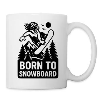 Né pour le snowboard Enfants Enfants Sport - Mug blanc - blanc - Droite