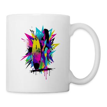 Neon_Surf_Explosion - Mug blanc - blanc - Droite