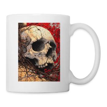 Cracked Skull in Crimson Vines - Mug - white - Right