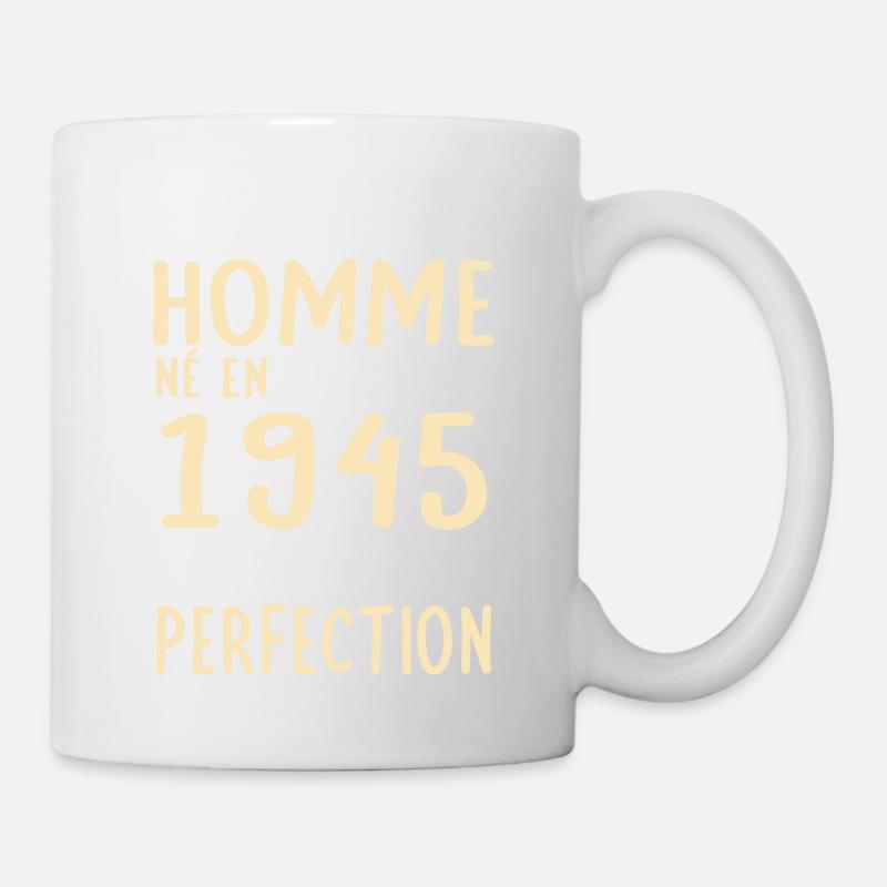 Anniversaire 80 ans - Né en Décembre 1945 - Mug blanc - blanc