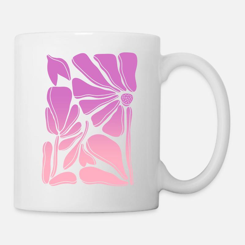 Flower power dégradé rose - Mug blanc - blanc