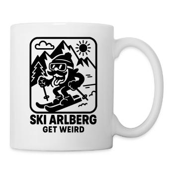 ski arlberg verrückt witzig - Tasse - Weiß - Rechts