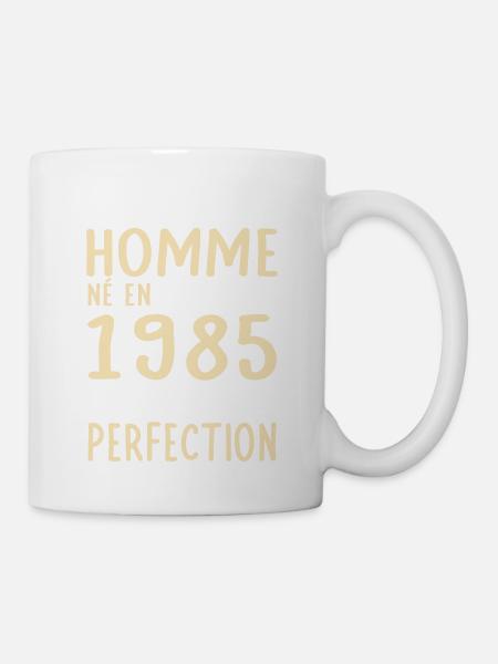 40. Geburtstag - geboren im Dezember 1985 - Tasse - Weiß