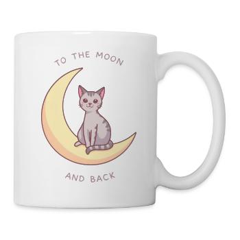Cat on Moon To The Moon And Back - Mug - white - Right