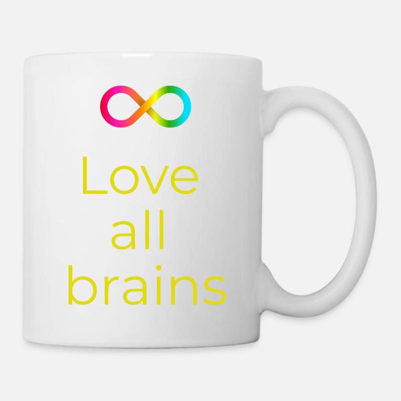 Love_all_brains - Mug blanc - blanc