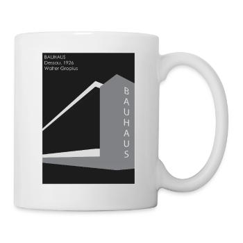 Moderne Architektur: Bauhaus - Tasse - Weiß - Rechts