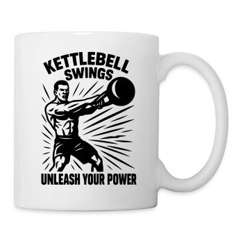 kettlebell workout - Tasse - Weiß - Rechts