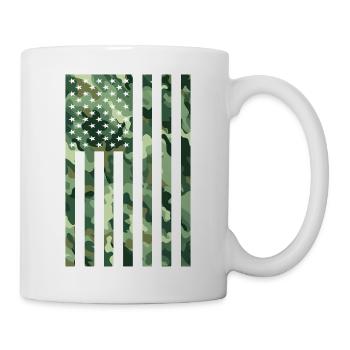 USA Flag Camo Camouflage Military Army - Mug - white - Right