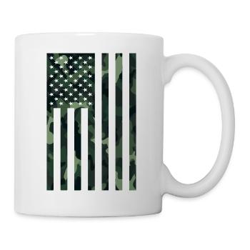 Urban Tarnstreifen  Camo Amerika USA Flagge - Tasse - Weiß - Rechts