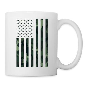 USA Flag Camo Camouflage Military Army - Mug - white - Right