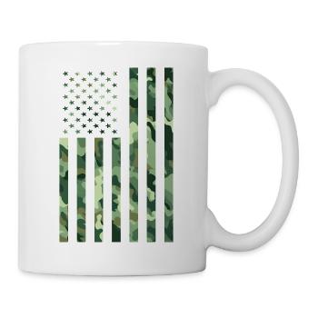 USA Flag Camo Camouflage Military Army - Mug - white - Right