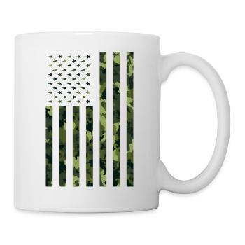 USA Flag Camo Camouflage Military Army - Mug - white - Right