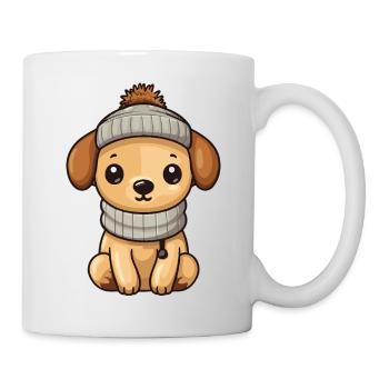 Dog Winter Animal Baby Comic - Mug - white - Right