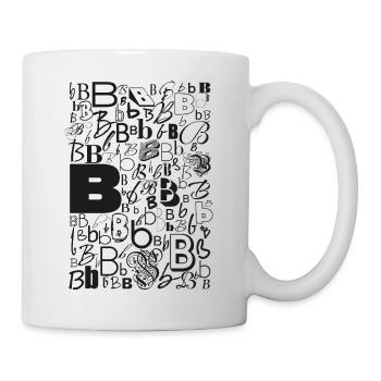 Typo B – Letter Design for Font Lovers - Mug - white - Right