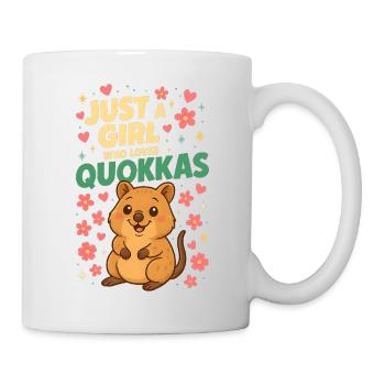 Juste une fille qui aime les quokkas mignon quokka souriant - Mug blanc - blanc - Droite