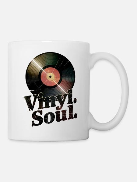 Schallplatte – Vinyl Soul - Tasse - Weiß