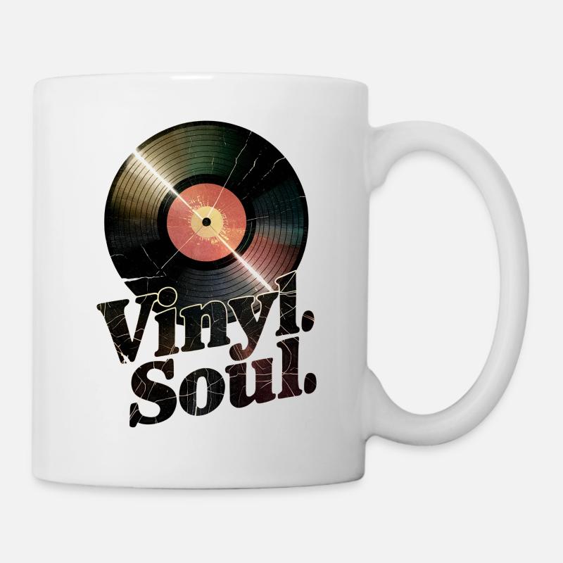 Schallplatte – Vinyl Soul - Tasse - Weiß