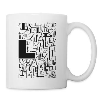 Typo L – Conception de lettres pour les amateurs de polices de caractères - Mug blanc - blanc - Droite