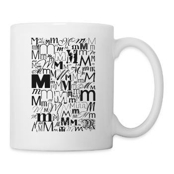 Typo M – Conception de lettres pour les amateurs de polices de caractères - Mug blanc - blanc - Droite