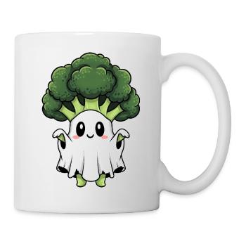 Cute Halloween Broccoli Ghost Ghost Costume - Mug - white - Right