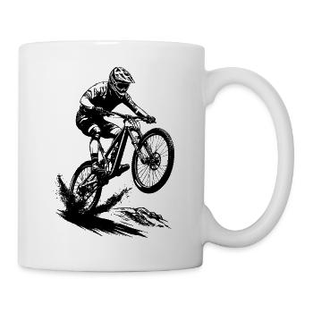 Cyclisme en VTT énergique - Mug blanc - blanc - Droite