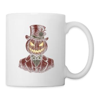 Citrouille gentleman steampunk - Mug blanc - blanc - Droite