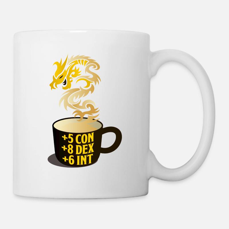Dragon Steam RPG Stat Becher - Tasse - Weiß