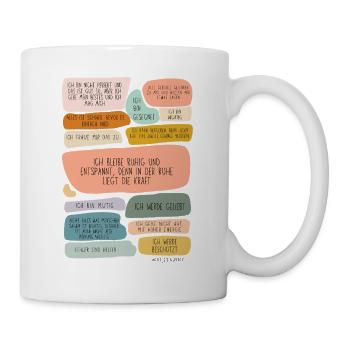 Learning phrases and affirmations for children - Mug - white - Right
