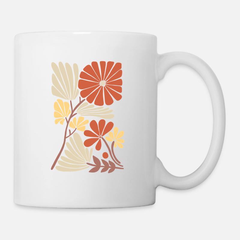 Motif floral boho - Mug blanc - blanc