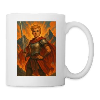 Heroine knight in the fire - Mug - white - Right