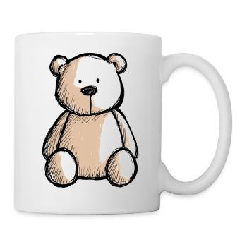 Teddybär, Teddybär, süßer kleiner Teddybär - Tasse - Weiß - Rechts