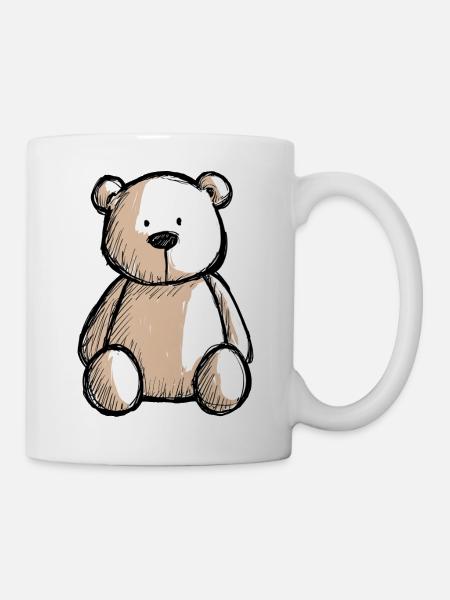 nounours, ours en peluche, petit ourson mignon - Mug blanc - blanc