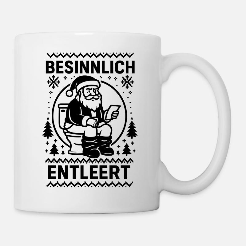 Vidange contemplative Toilette Père Noël - Mug blanc - blanc