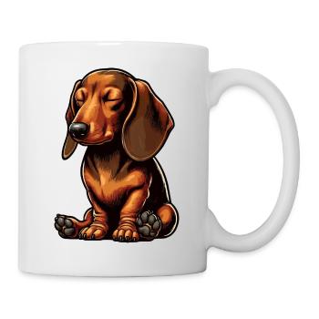 Dackel Dackelbesitzer Dackelliebhaber Dachshund - Tasse - Weiß - Rechts