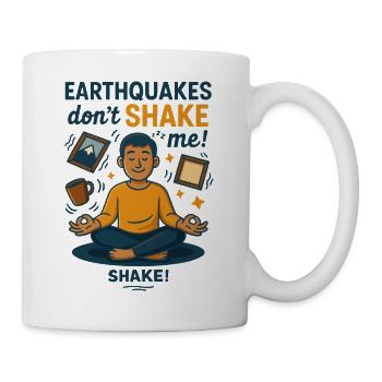 Calme dans le tremblement de terre - Mug blanc - blanc - Droite