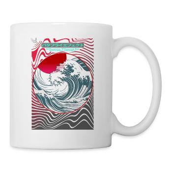 Red Sun Circle Wave Dance - Mug - white - Right