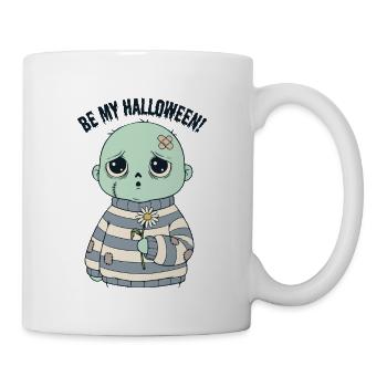 Entzückender Totenkopf im gestreiften Pullover - Tasse - Weiß - Rechts