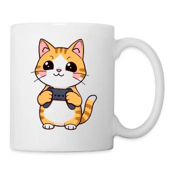 Gaming Cat with Controller - Mug - white - Right