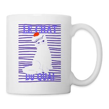 Chat Blanc du Quai - Mug blanc - blanc - Droite