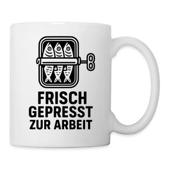 Public transport Freshly squeezed to work - Mug - white - Right