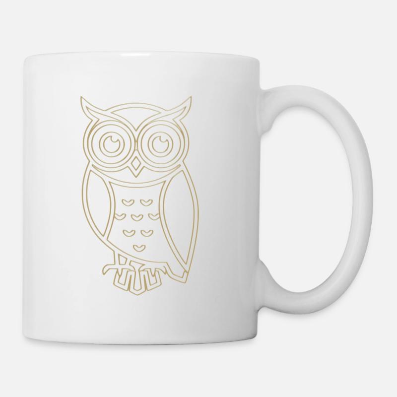 Golden Owl - Mug - white
