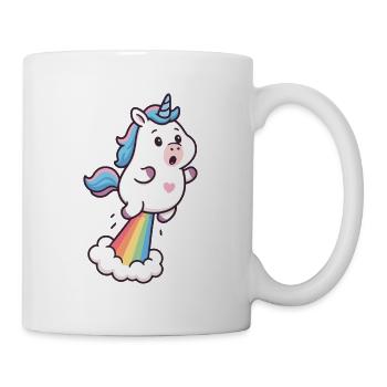 Licorne magique – Humour mignon et arc-en-ciel - Mug blanc - blanc - Droite