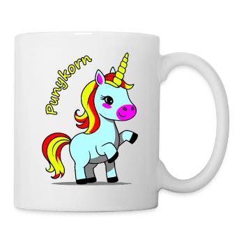 PunyKorn Einhorn - Tasse - Weiß - Rechts